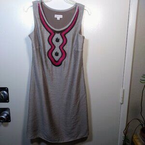 Merona Beige & Pink lined sleeveless dress Size: 8